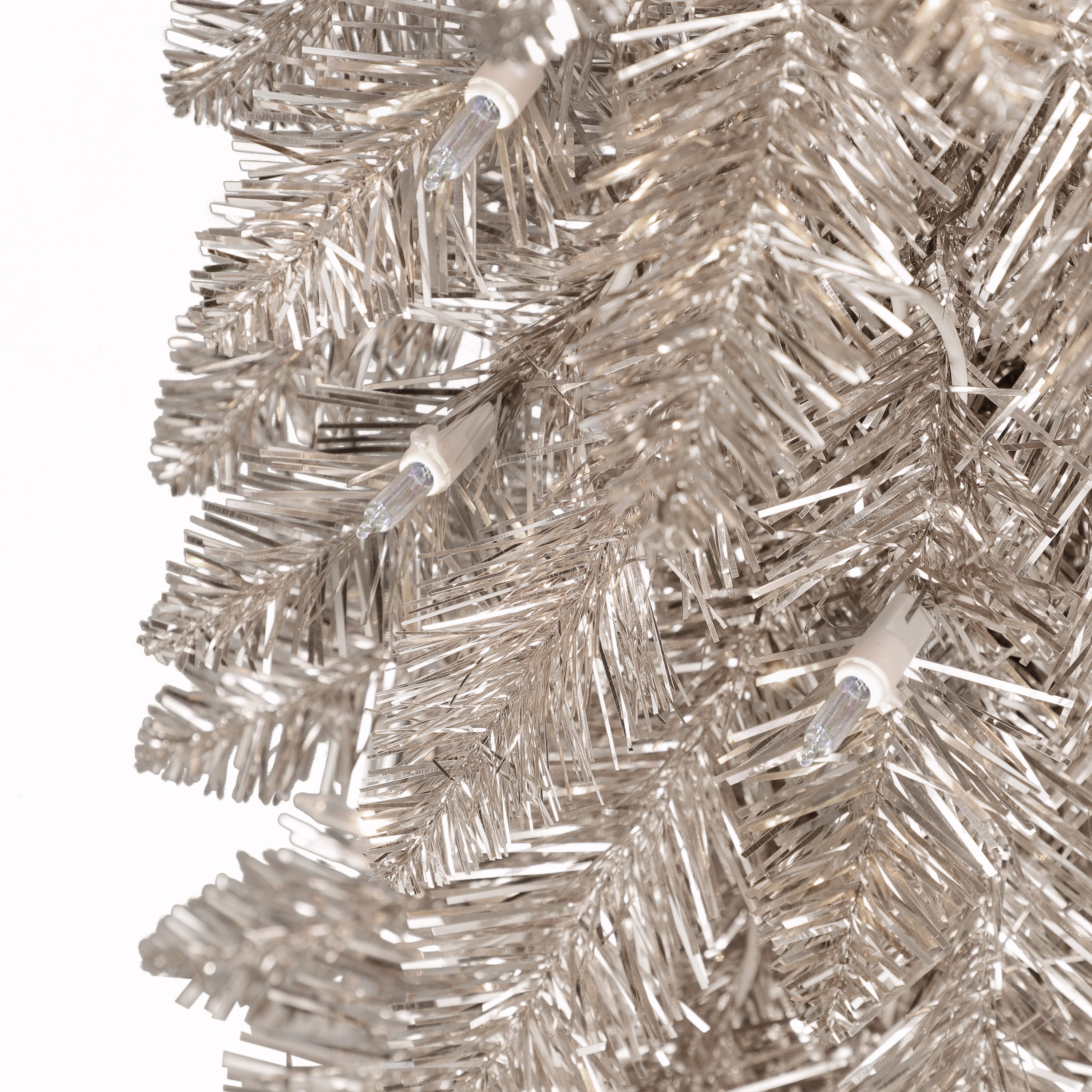 4ft Pre-Lit Rose Gold Alpine Pencil Tree